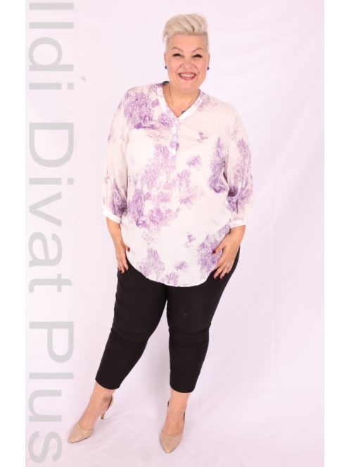 Grandi Fehér-Lila Pálmafa Mintás Ing