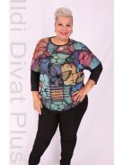 Sinyora Szürke-Színes Lepke Tunika-6