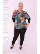 Sinyora Szürke-Színes Lepke Tunika-6