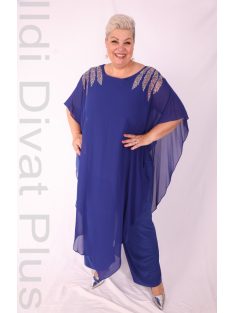 Hesba Királykék Vállán Köves Muszlin Overál