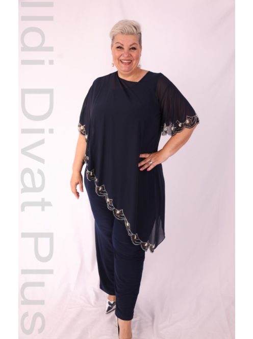 Hesba Sötétkék-Köves Háromrészes Szett