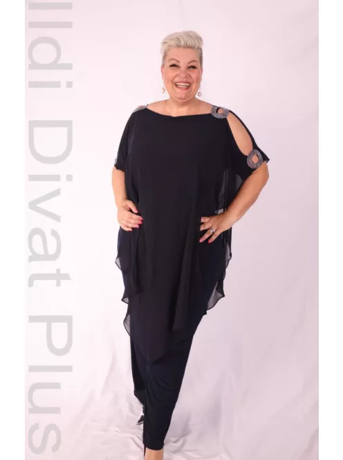 Hesba Sötétkék-Köves Kétrészes Szett