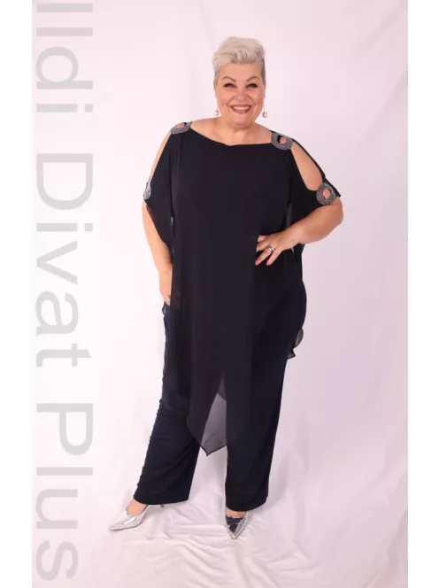 Hesba Sötétkék-Köves Kétrészes Szett