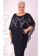 Hesba Sötétkék-Köves Gyöngyös Kétrészes Szett