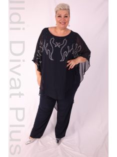 Hesba Sötétkék-Köves Gyöngyös Kétrészes Szett