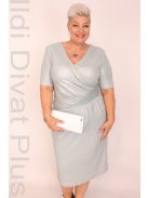 Cupper Menta-Ezüst Csillogós Köves Ruha