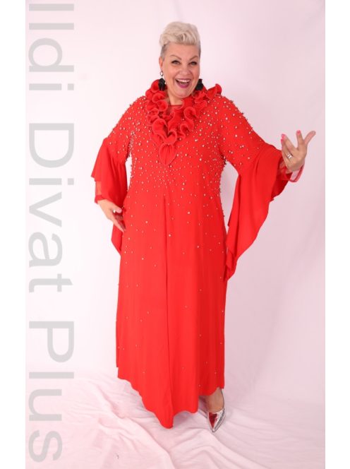 Riberance Piros Köves Fodros Kétrészes Szett