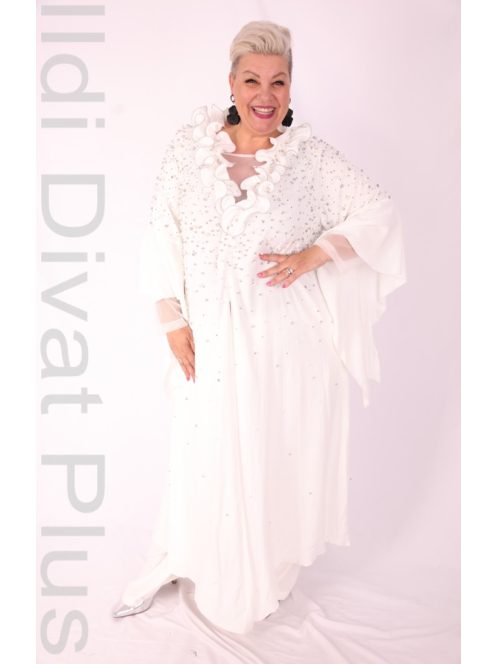 Riberance Fehér Köves Fodros Kétrészes Szett