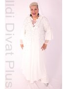 Riberance Fehér Köves Fodros Kétrészes Szett