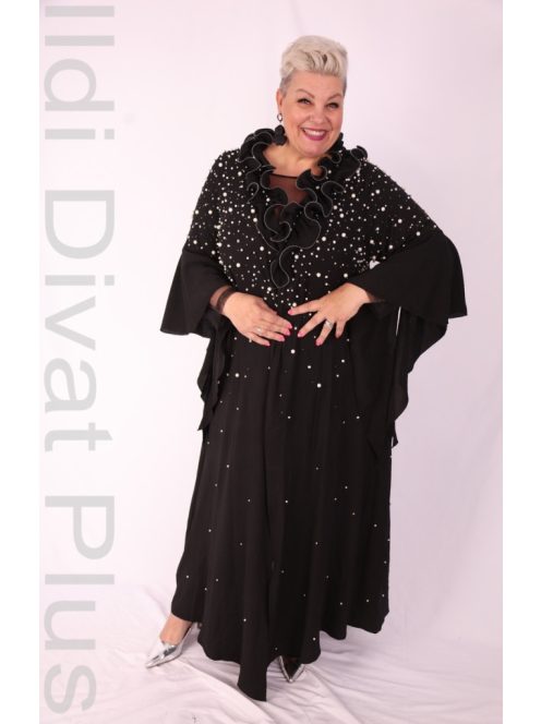 Riberance Fekete Köves Fodros Kétrészes Szett-50