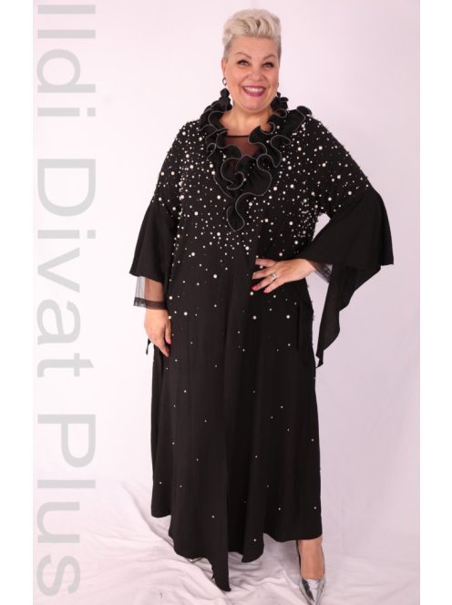 Riberance Fekete Köves Fodros Kétrészes Szett