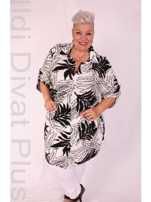 Eseoglu Fehér-Fekete Mintás Ingunika