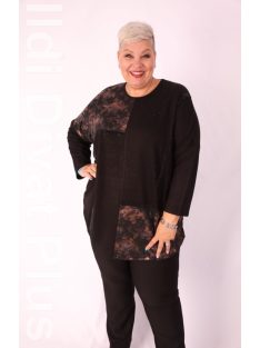 Sinyora Fekete-Bronz Köves Xenna Tunika