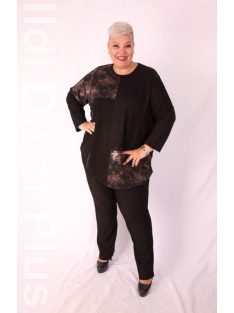 Sinyora Fekete-Bronz Köves Xenna Tunika