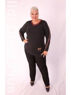 Sinyora Szürke V Nyakú Gera Tunika