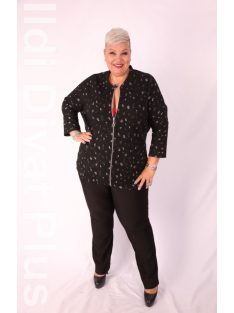 Sinyora Fekete-Fehér Galla Zippes Tunika