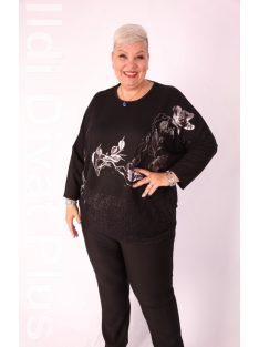 Sinyora Fekete-Ezüst Pillan Tunika