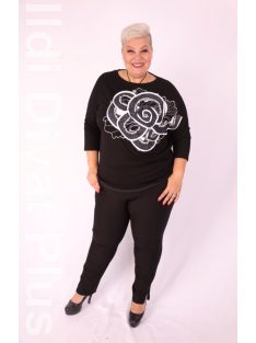 La Velina Fekete Rose Felső