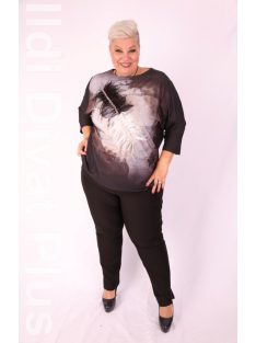 La Velina Fekete-Beige Tollas Felső