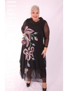 Izar Fekete-Mályva Virágos Ruha