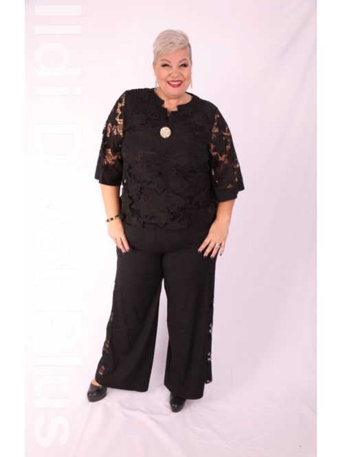 Luani Fekete Csipke Nadrágos Szett