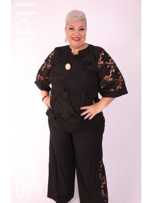 Luani Fekete Csipke Nadrágos Szett