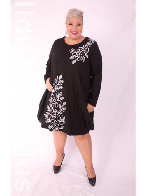 Cadrelli Fekete-Fehér Hagymácska Ruha