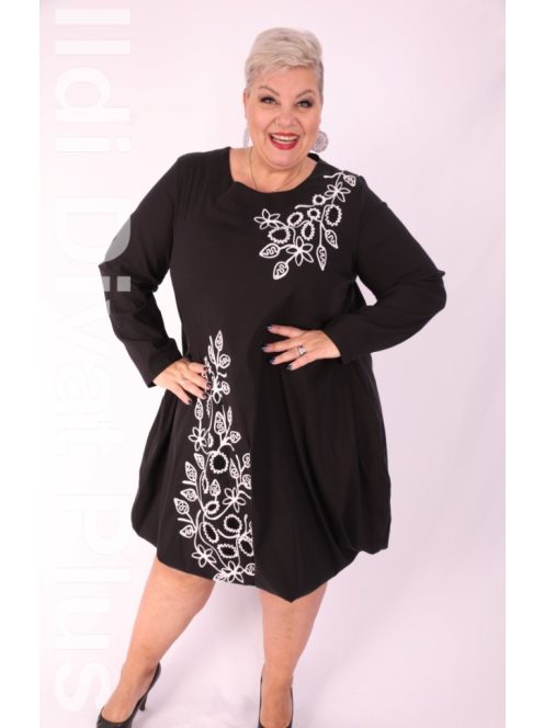 Cadrelli Fekete-Fehér Hagymácska Ruha