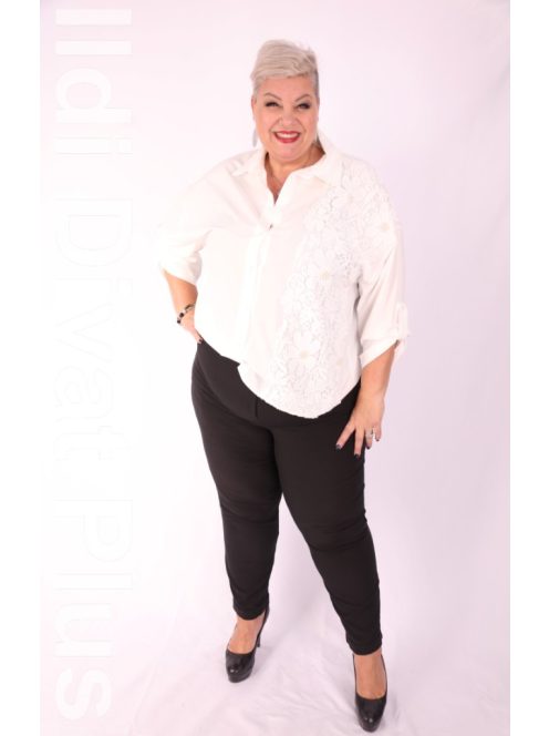 Ti-Ta Ekrü Csipkés Delina Blúz-3