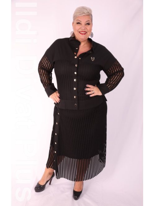 Luani Fekete Melán Szoknyás Szett-52