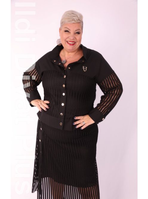 Luani Fekete Melán Szoknyás Szett-52