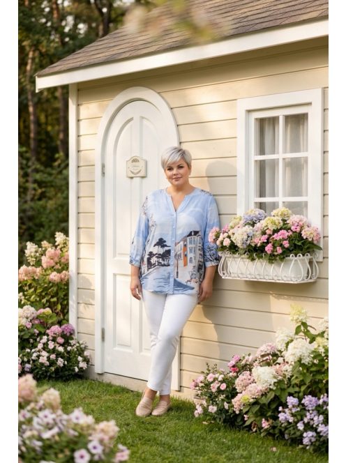 Grandi Kék-Mintás Nina Ing