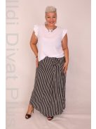 Darkwin Fekete-Fehér Csíkos Szoknya