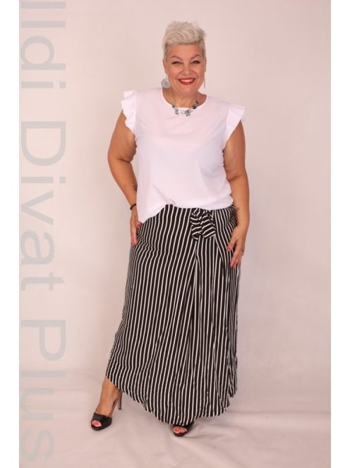 Darkwin Fekete-Fehér Csíkos Szoknya