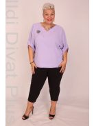 Darkwin Levendula Felgombolós Ujjú Blúz