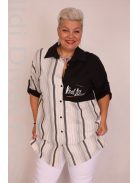 Darkwin Szürke-Fekete Csíkos Ingtunika