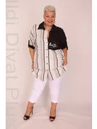 Darkwin Szürke-Fekete Csíkos Ingtunika