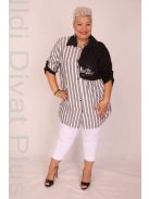 Darkwin Narancs-Szürke Csíkos Ingtunika