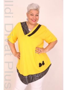 Sinyora Sárga-Ezüst V Nyakú Tunika