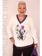 ViaVia Fekete-Fehér-Lila Kétrészes Szett