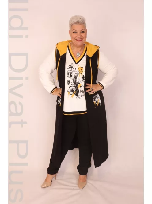 ViaVia Fekete-Fehér-Mustár Kétrészes Szett