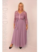 Norm Lila-Csipkés Alkalmi Maxi Ruha-46