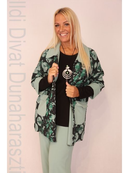 ViaVia Zöld-Fekete Mintás Háromrészes Szett