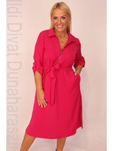 Biljana Pink Köves Nyakú Ruha