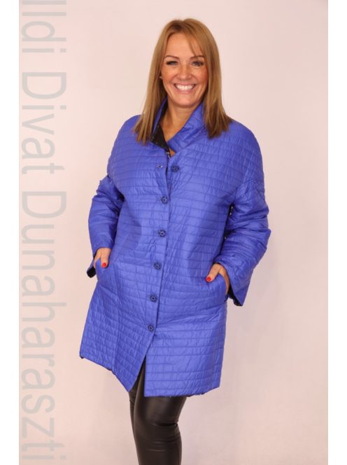 Kapris Királykék-Mintás Kétoldalas Kabát