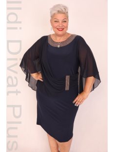 Hesba Oldalán-Nyakán Köves Kék Ruha