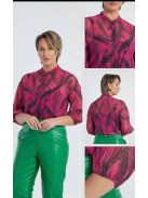 Kokart Pink-Fekete Mintás Blúz+ Top-44