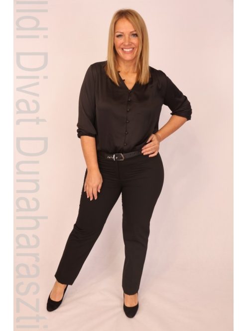 Gemko Fekete Szatén Blúz