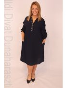 Gemko Sötétkék Köves Nyakú Ruha-52