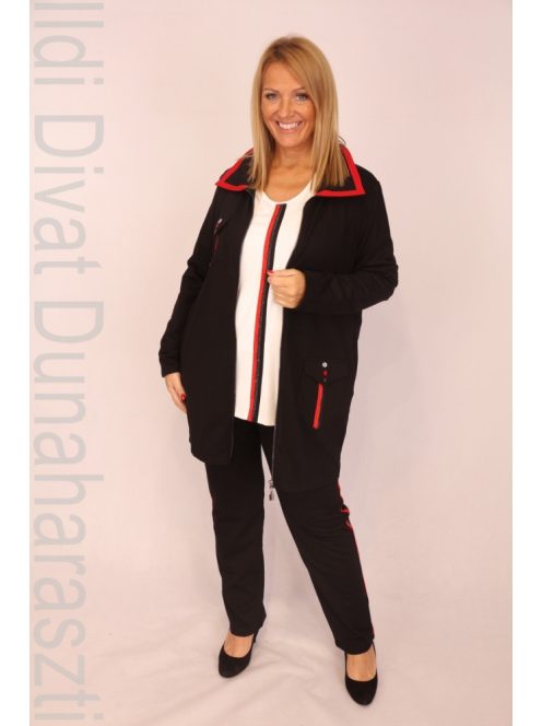 ViaVia Fekete-Piros Köves Háromrészes Szett-48